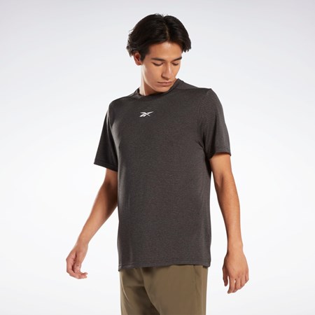 Reebok Workout Ready Mélange T-Shirt Mustat | KIDYQL-130