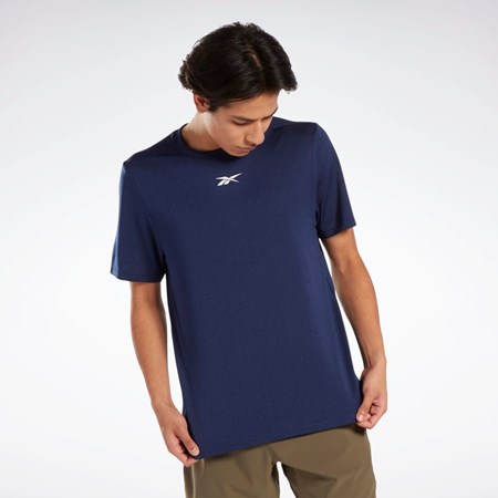 Reebok Workout Ready Mélange T-Shirt Sininen | CVFNDE-073