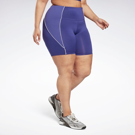 Reebok Workout Ready Poly Shorts (Plus Size) Violetit | HXQDRM-856