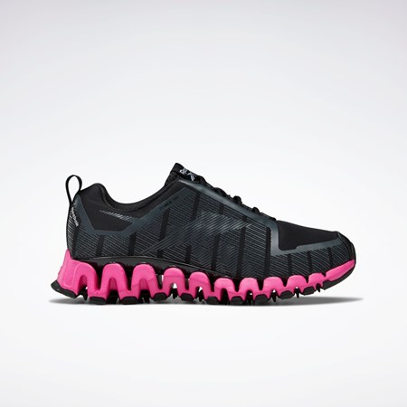 Reebok ZigWild Trail 6 Shoes Mustat Harmaat Pinkki | XFWSLI-926
