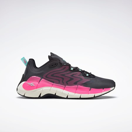 Reebok Zig Kinetica II Shoes Mustat Pinkki Minttu | HWYBAU-273